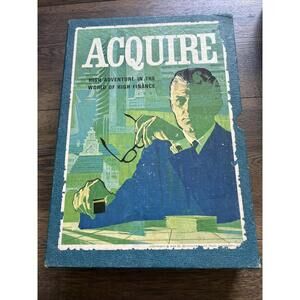 ACQUIRE Vintage 1968 3M World High Finance Bookshelf Board Game 100% COMPLETE